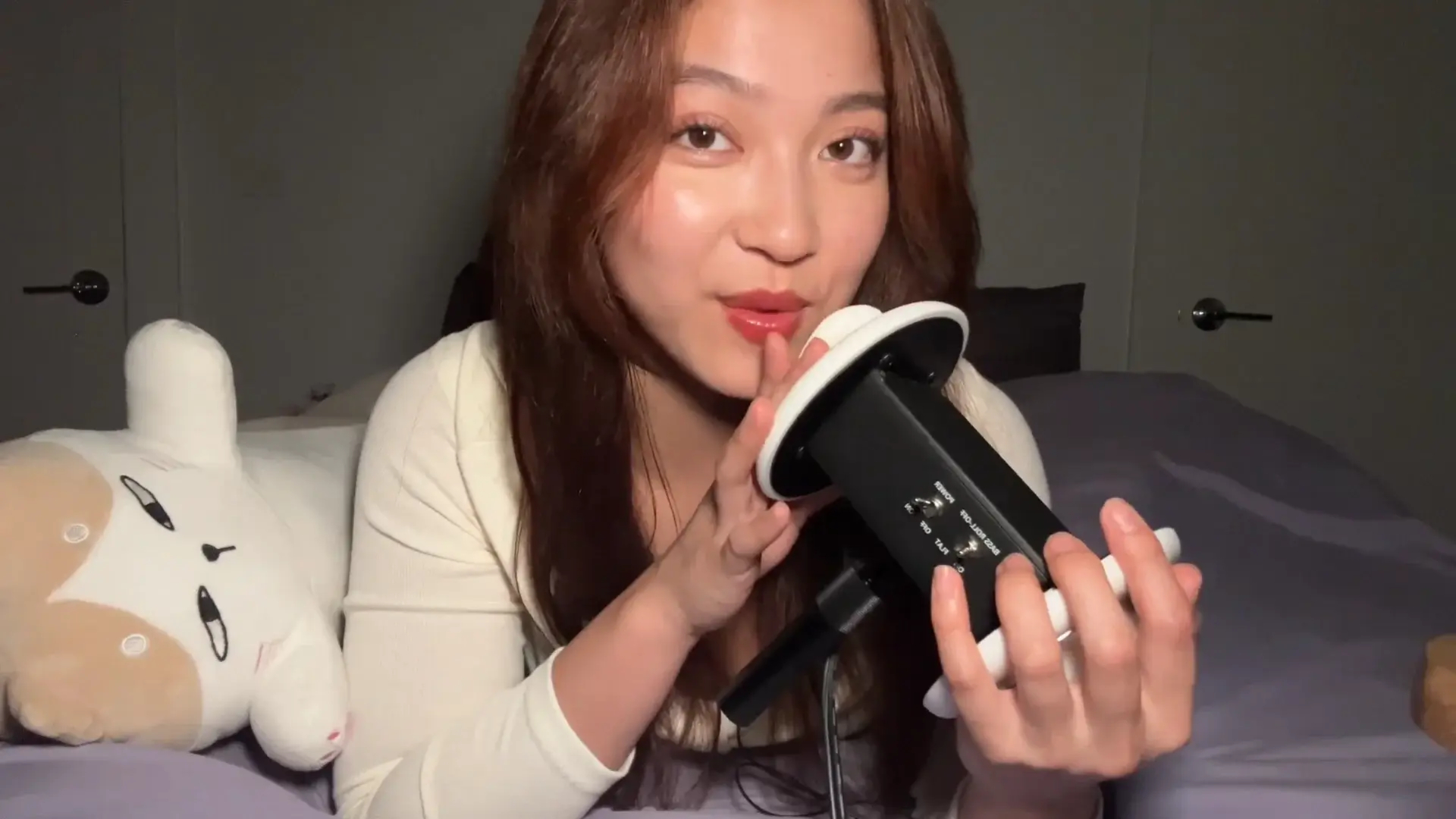 Cloud Crystal ASMR Gentle Ear Kisses & Whispers in Bed