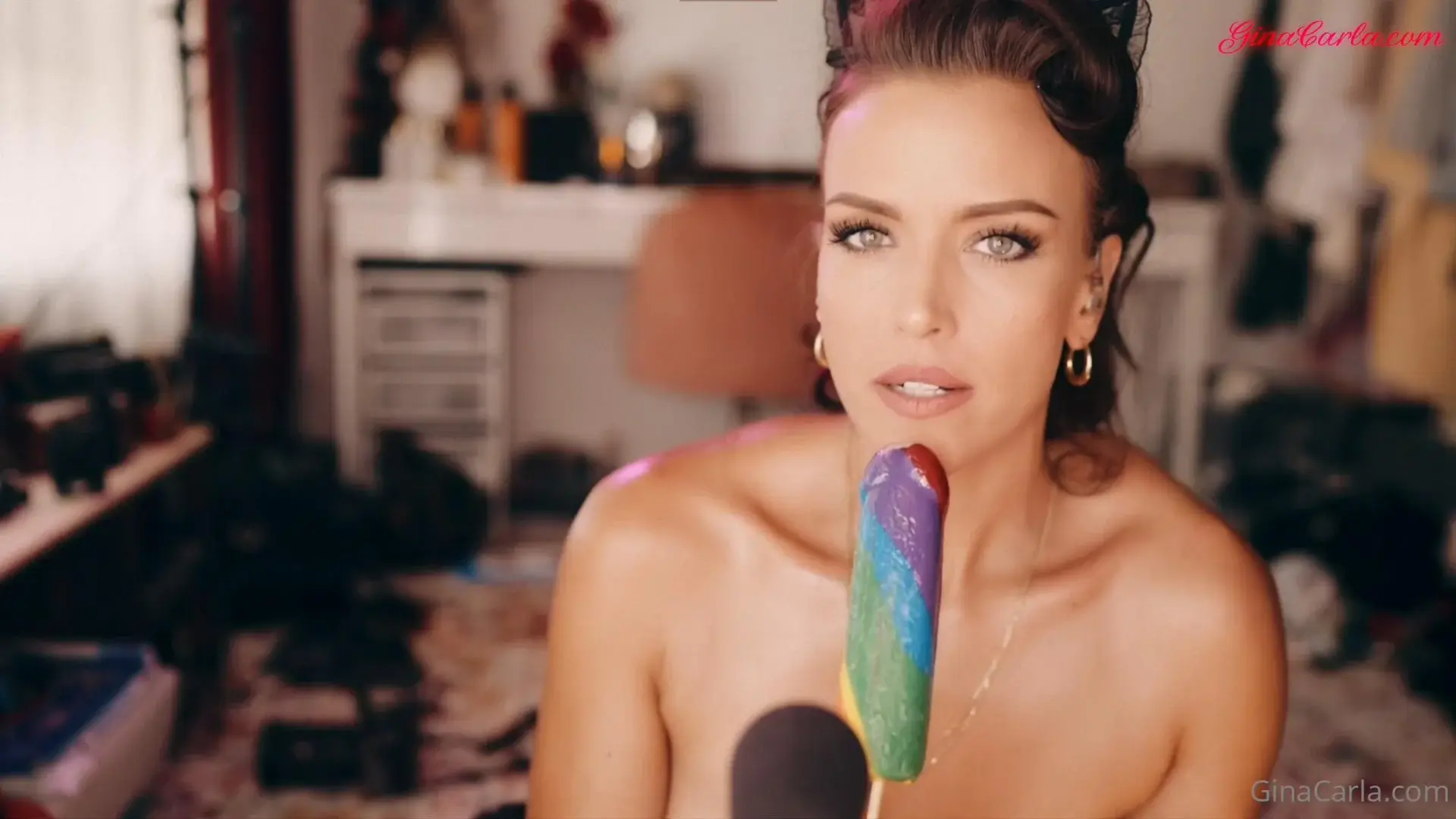 Gina Carla ASMR Popsicle Sucking  Video