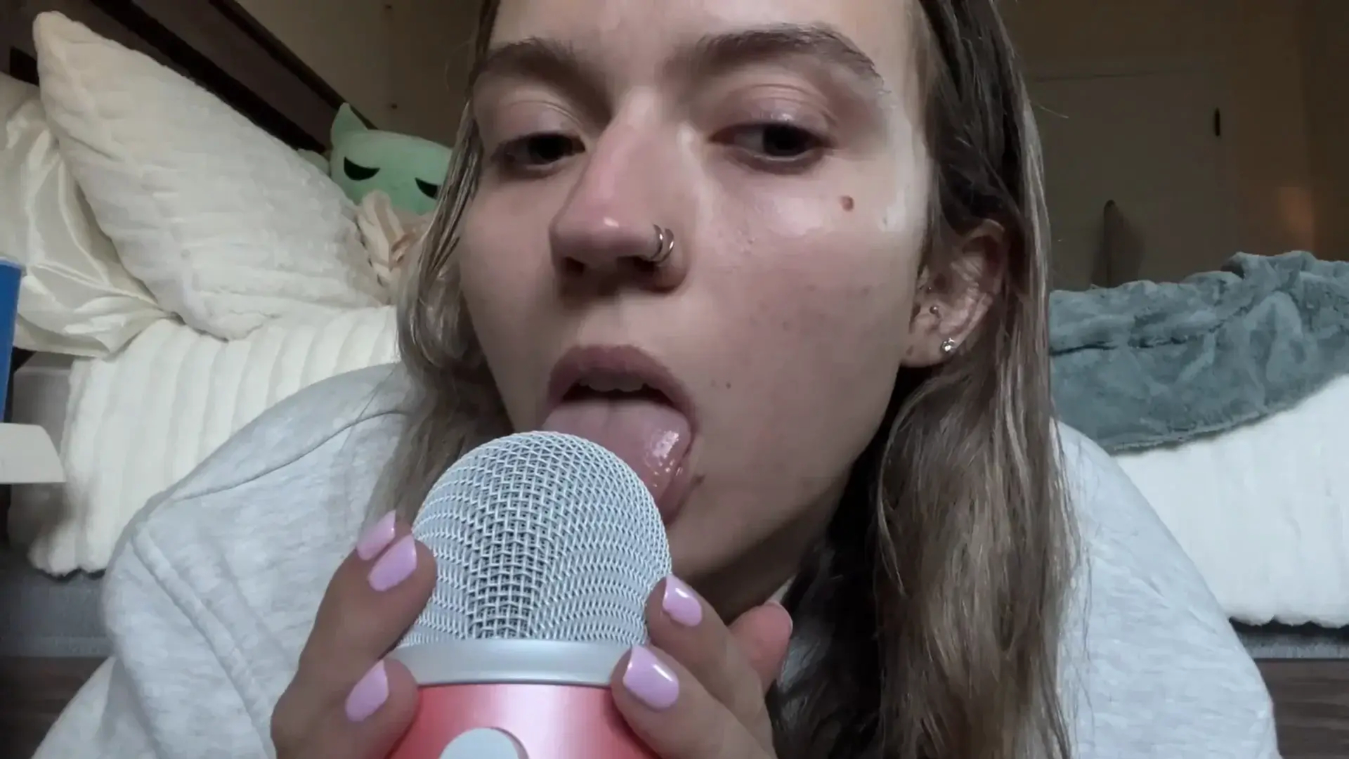 Sadie ASMR UpClose Mic & Lens Licking