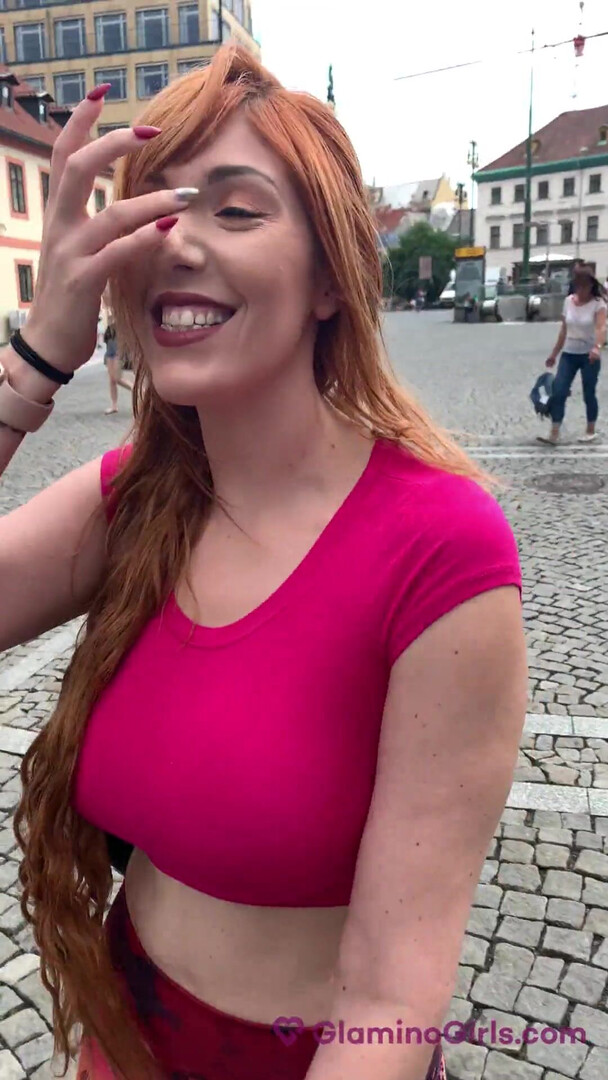 Lauren Phillips - Video 1 Naked In A Mall - GlaminoGirls - GlaminoGirls - redhead - pov - public