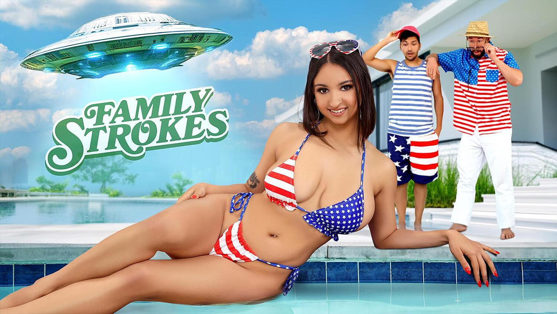 Hailey Rose - Sindependence Day - FamilyStrokes - FamilyStrokes - blowjob - big tits - natural tits - hardcore - stepdaughter - tits - creampie - deepthroat - latina