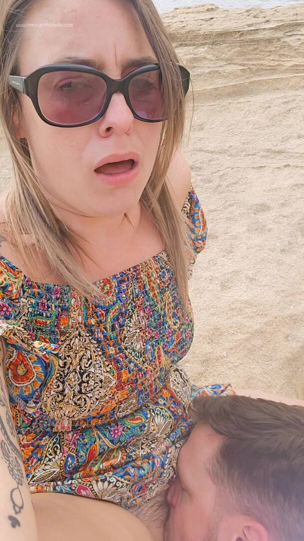Innocenthotwifexxx - Pussy licked at the beach, gave BJ he cum in my mouth - ManyVids - outdoor - pussy - milf - brunette - pov - small tits - natural tits - tattoo