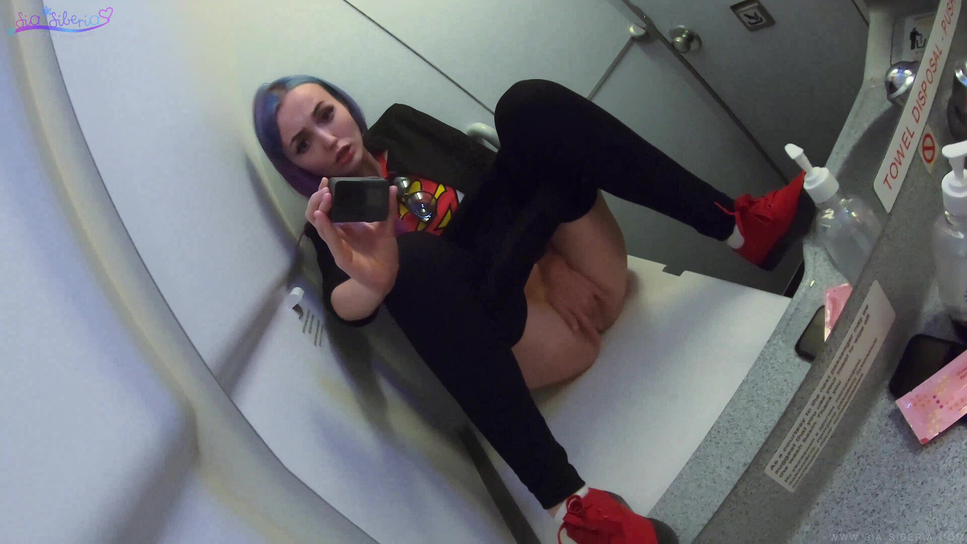 Sia Siberia - Airplane Pussy Play - ManyVids - pussy - teen - pov - big tits
