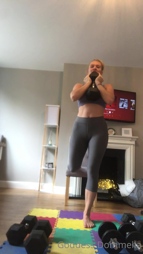 Goddess Dommelia - Thursdays Workout Pt - ManyVids - blonde - milf - big tits - femdom - fetish - dirty talk - pov