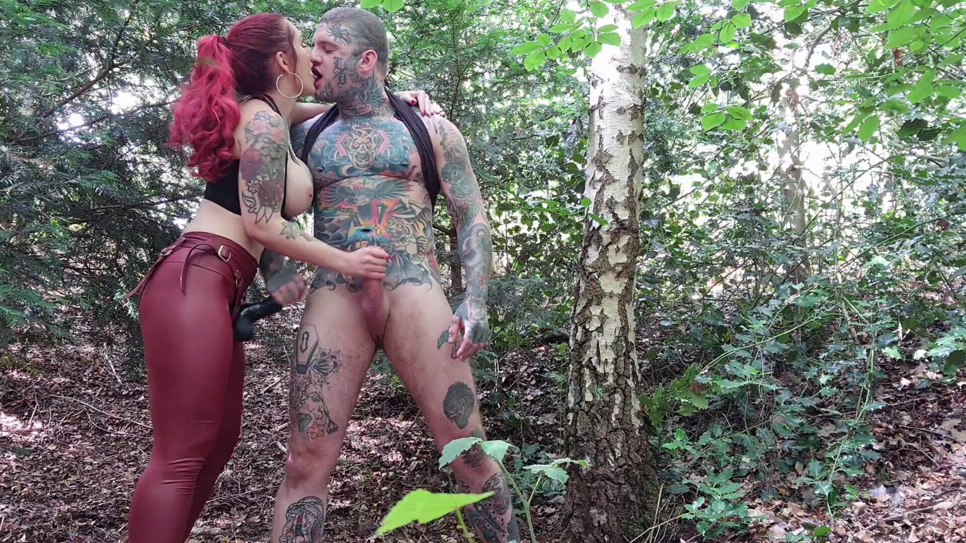 Ruby Onyx - Pegging My Slut in the Woods - ManyVids - outdoor - milf - femdom - devot - fetish - hardcore - big tits - tattoo - pov