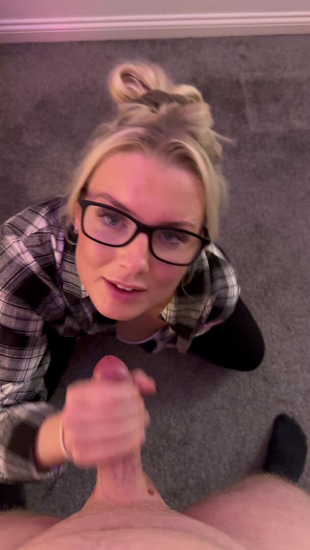 Emily Walters - Handjob ending with facial - ManyVids - facial - blonde - milf - small tits - tattoo - dirty talk - pov - fetish - bbc
