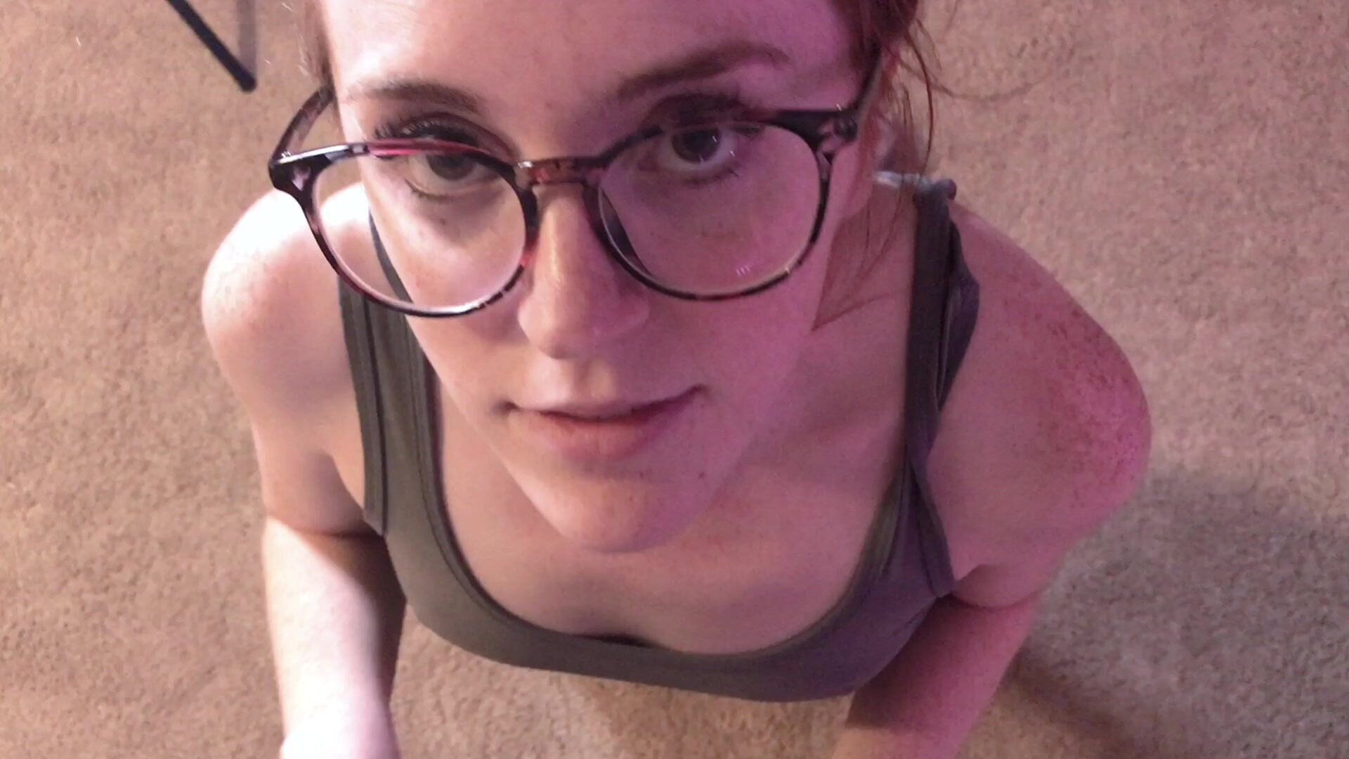 Jessie Wolfe - Glasses Cumshot Gagging Blowjob - ManyVids - blowjob - redhead - pov - natural tits - small tits - dirty talk - virtualsex
