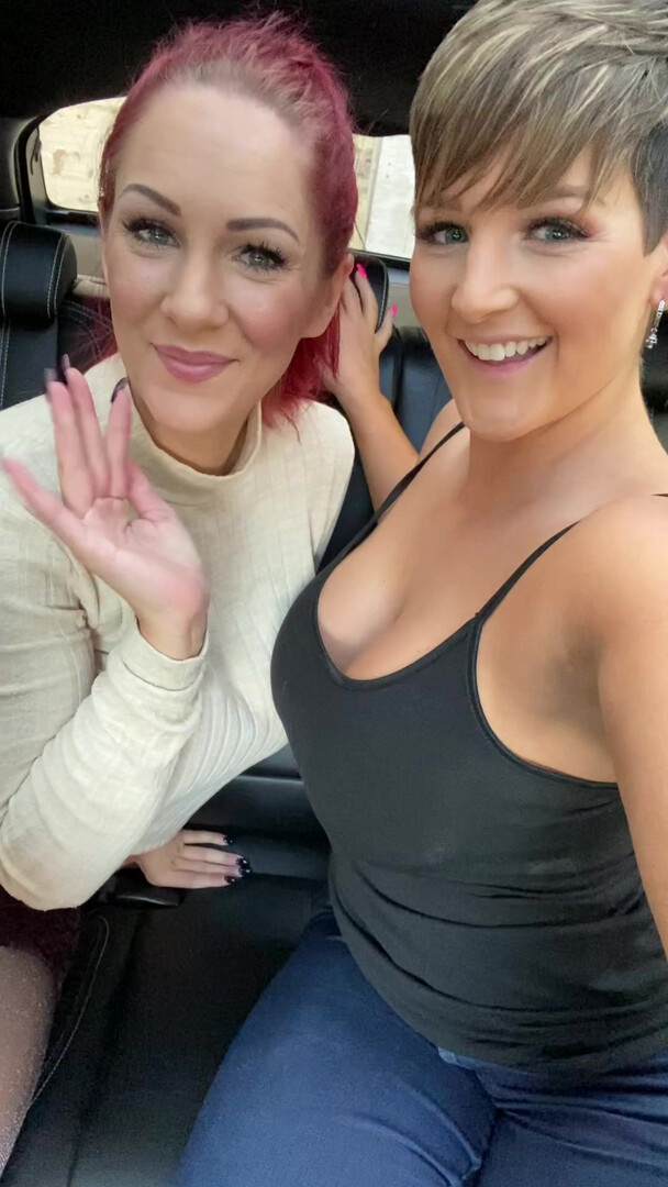 Ruby Onyx - Ruby and Hannah Back Seat Action - ManyVids - milf - femdom - devot - fetish - hardcore - big tits - tattoo - pov