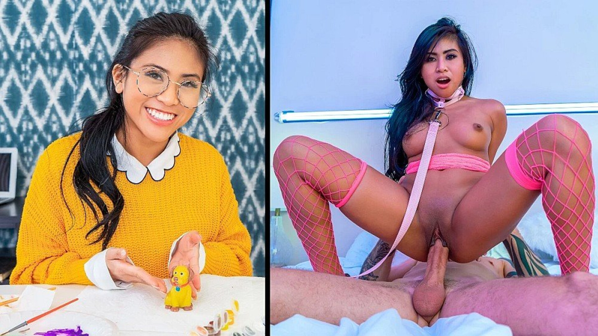 Ember Snow - Short Leash - LookAtHerNow - LookAtHerNow - pov - blowjob - big dick - deepthroat - facial - amateur - anal - asian - bondage
