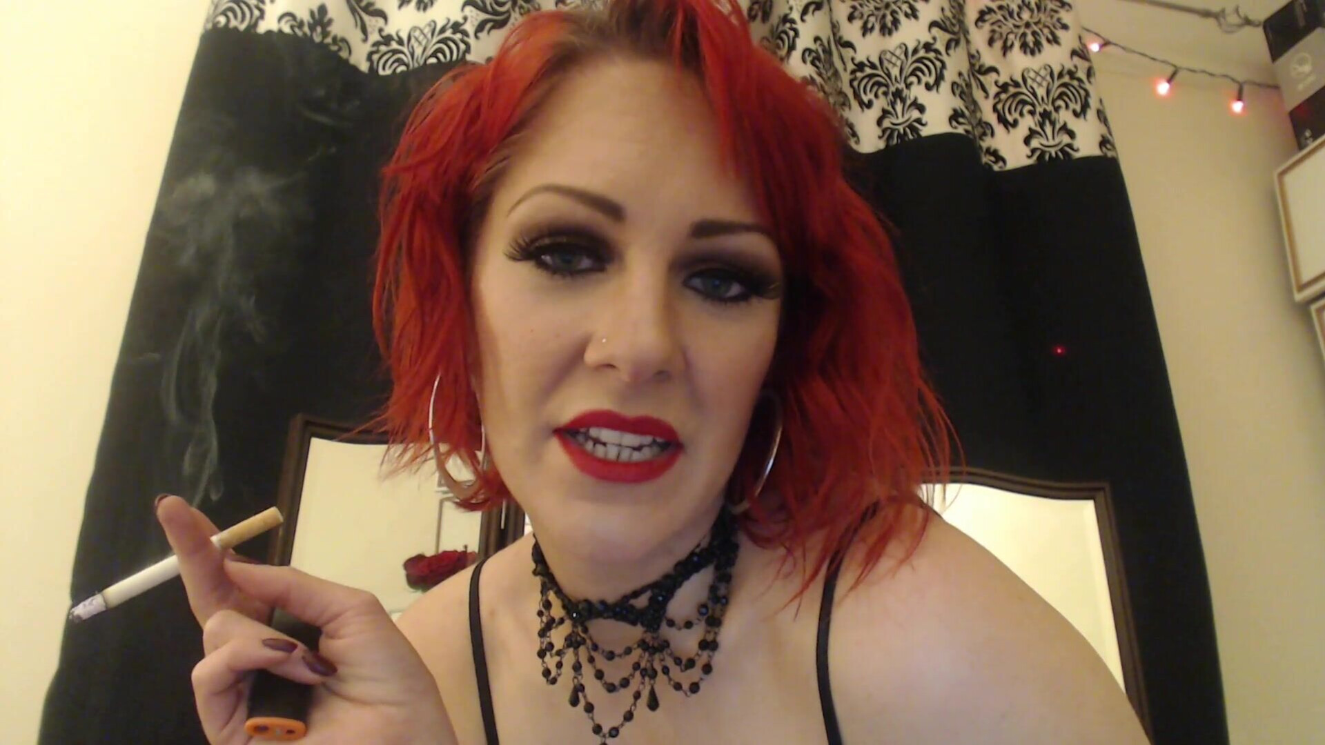 Ruby Onyx - Smoking Bitch Threatens You - ManyVids - milf - femdom - devot - fetish - hardcore - big tits - tattoo - pov