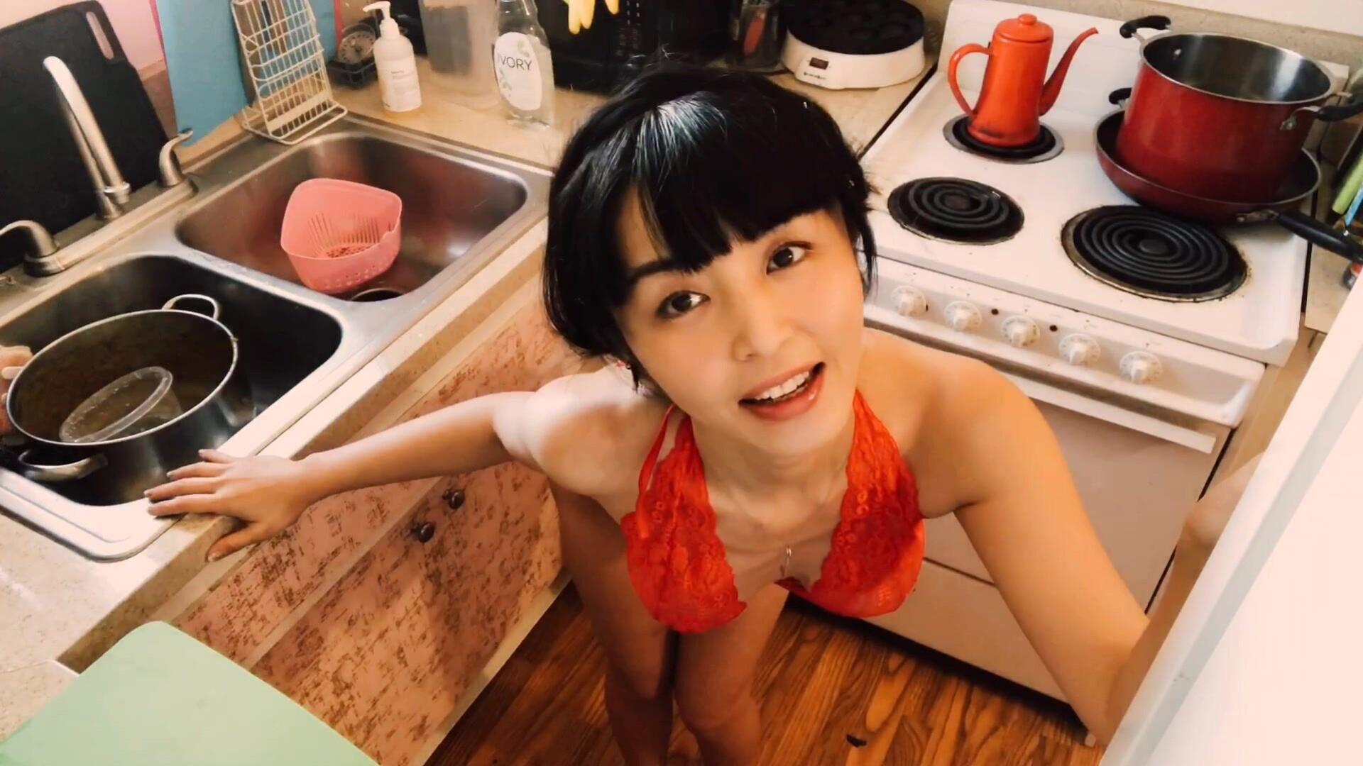 MaricaHase - Masturbation Cooking - ManyVids - masturbation - asian - milf - small tits - pov - natural tits - brunette