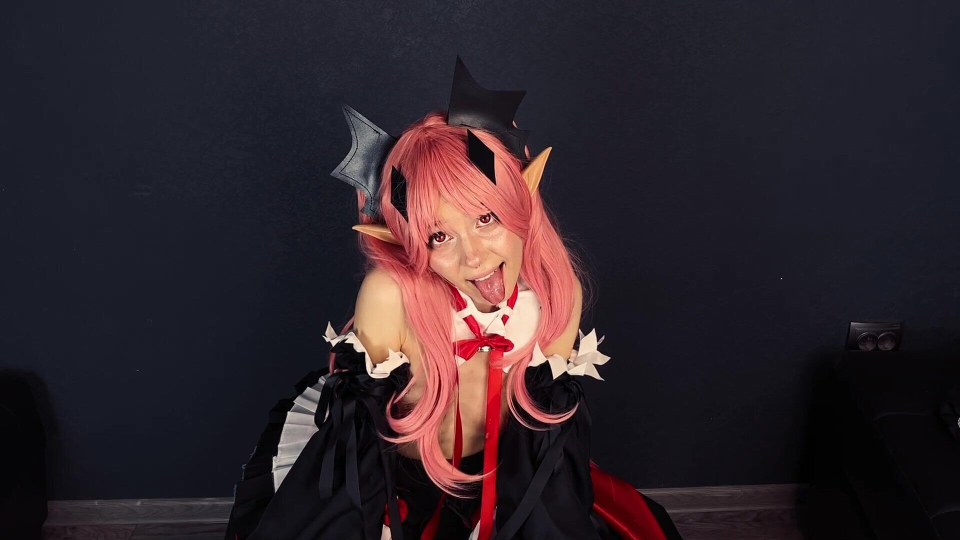Lil cosplay slut - Krul Tepes Cosplay Silly Ahegao - ManyVids - cosplay - teen - small tits - pov - dirty talk - masturbation - natural tits