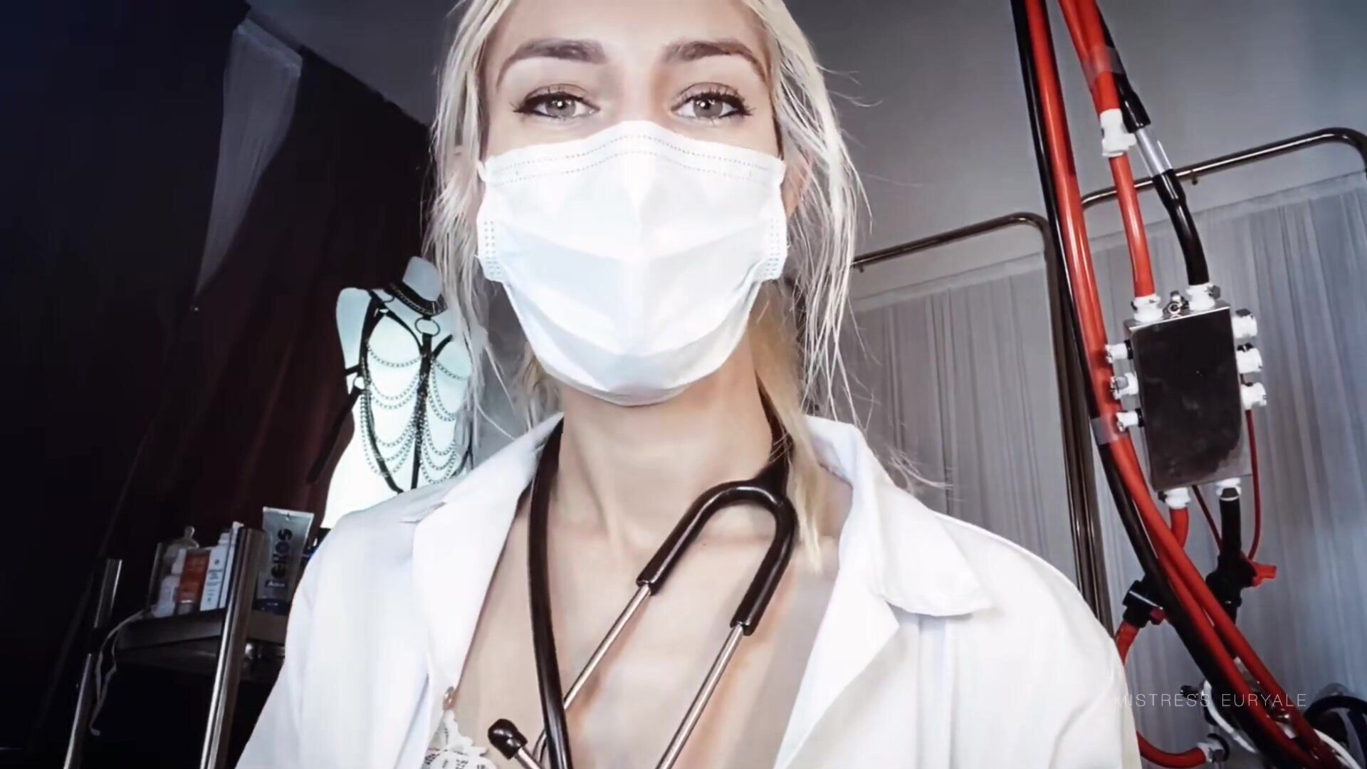 Mistress Euryale - Brainwashed in chastity - ManyVids - femdom - fetish - dirty talk - blonde - gooning - latex
