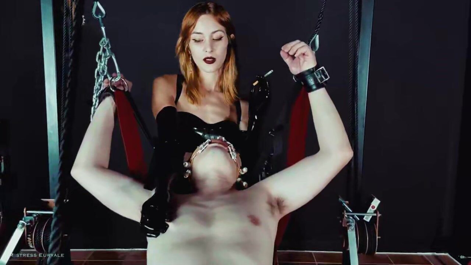 Mistress Euryale - CBT Burning Torment - ManyVids - femdom - fetish - dirty talk - blonde - gooning - latex