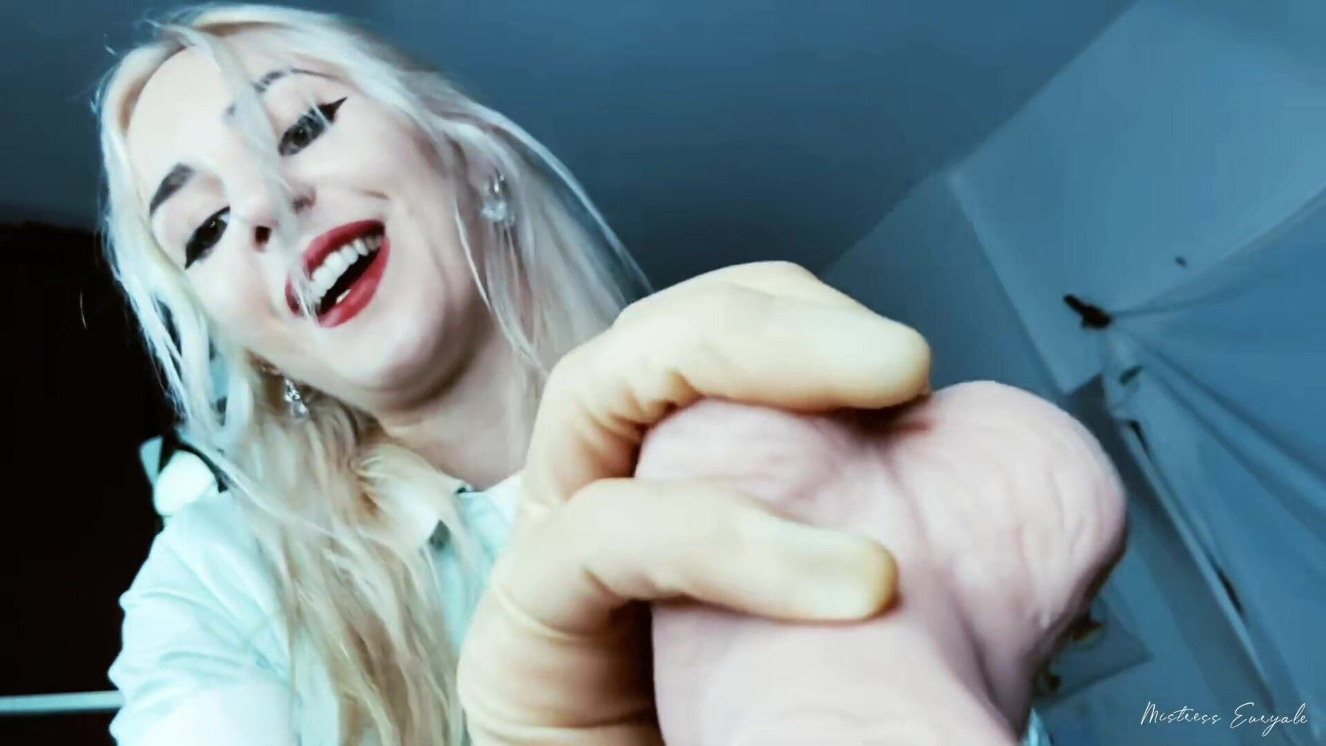 Mistress Euryale - Deepthroated by your dentist - ManyVids - femdom - fetish - dirty talk - blonde - gooning - latex