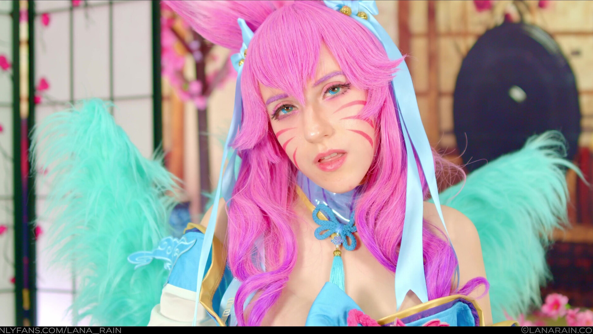 Lana Rain - Lana Spirit Blossom Ahri Gives You Salvation - ManyVids - pov - blonde - teen - big tits - virtualsex - cosplay - dirty talk