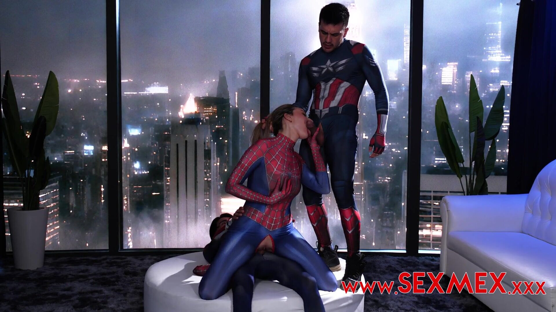Lula - Spider Girl Banged By Superheroes - SexMex - SexMex - big ass - blowjob - creampie - hardcore - tits - latina - threesome