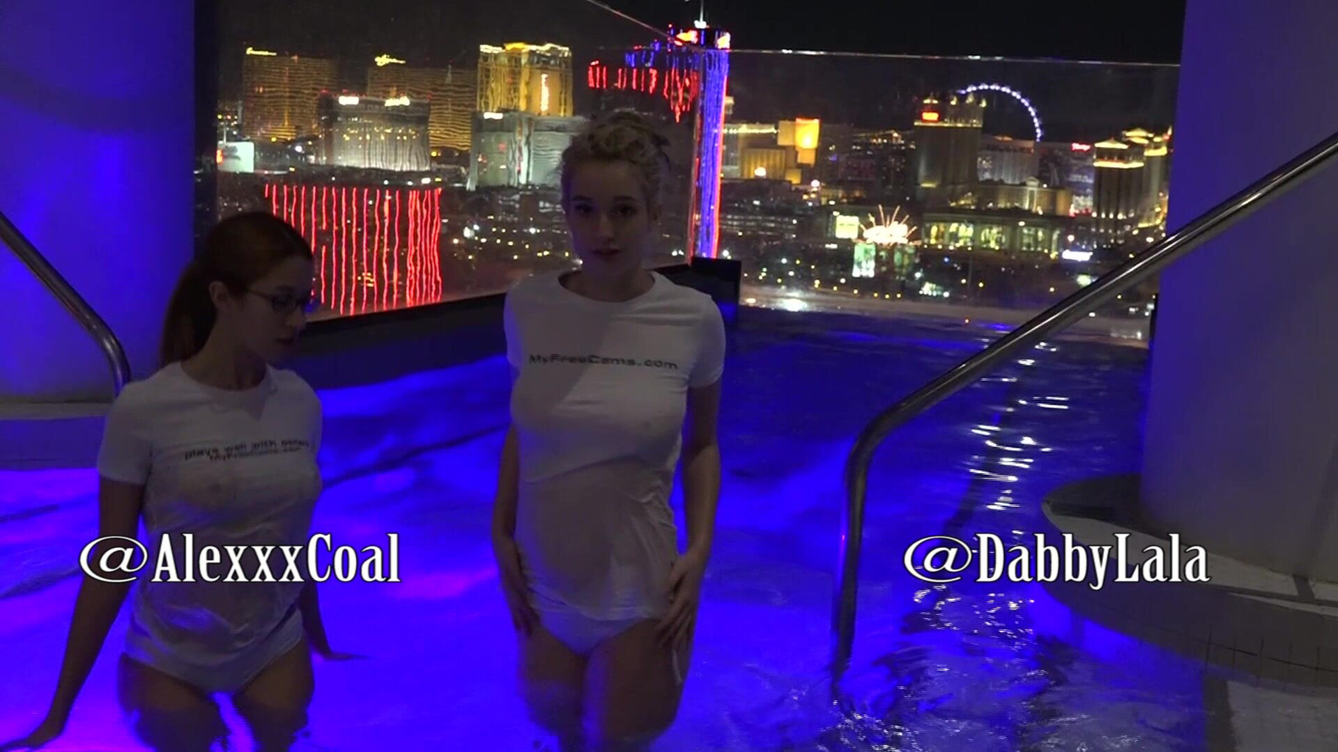 Alex Coal - Wet TShirt Pool Tease Las Vegas - ManyVids - tease - teen - pov - natural tits - brunette - blowjob
