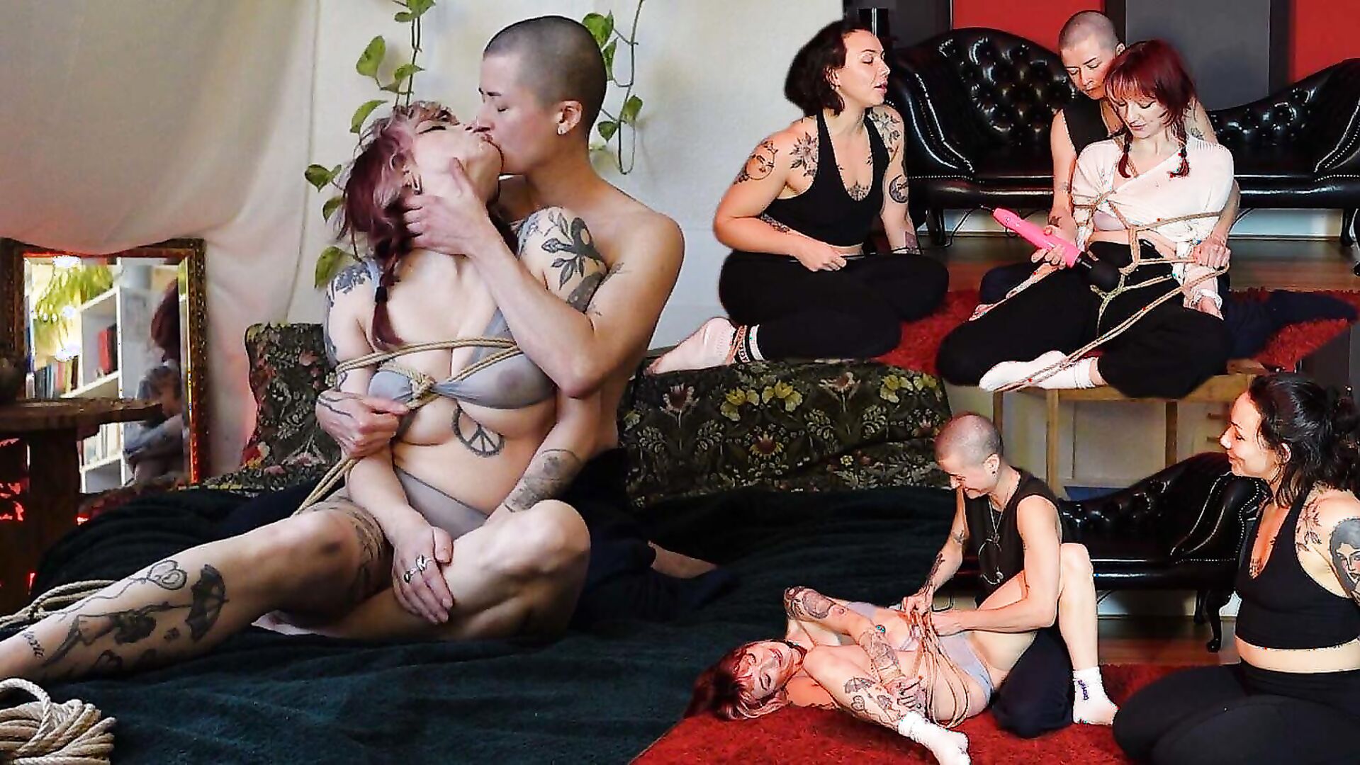 Poppy - Knotty But Nice - Lustery - Lustery - brunette - hairy pussy - redhead - pussy licking - bdsm - bondage - doggystyle - pussy - nylon