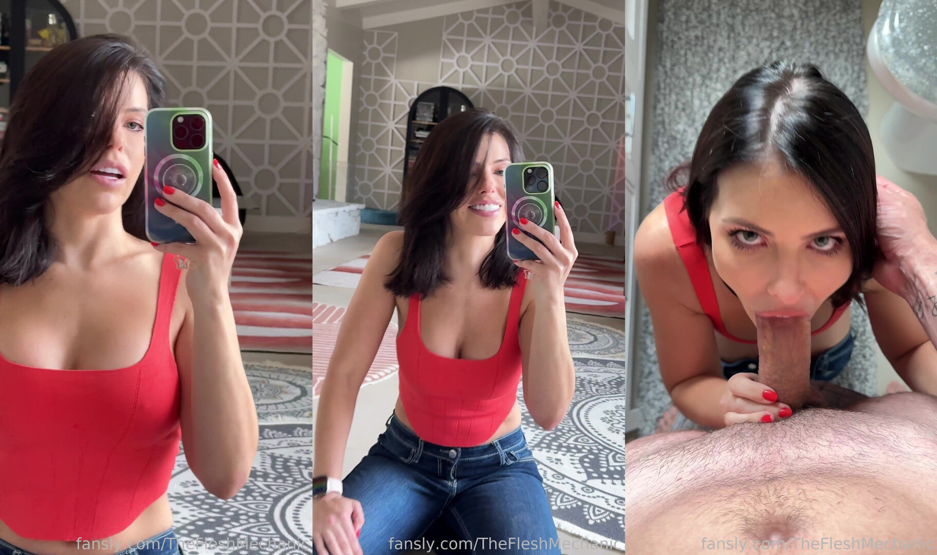 Flesh Mechanic vs. Adriana Chechik - OnlyFans - OnlyFans - pov - blowjob - big dick - big tits - hardcore - brunette