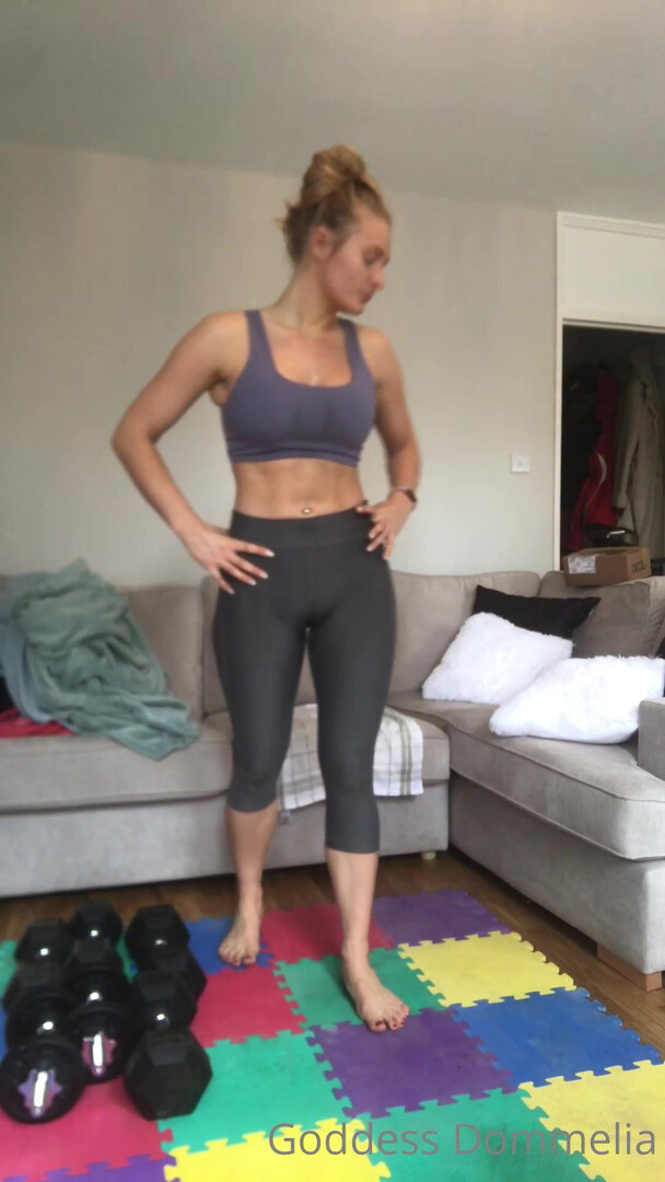 Goddess Dommelia - Thursdays Workout Part - ManyVids - blonde - milf - big tits - femdom - fetish - dirty talk - pov