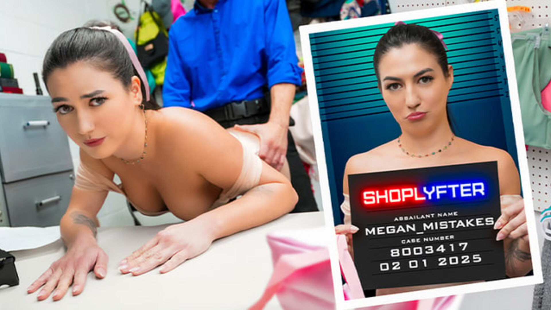 Megan Mistakes - Case No. 8003417 - The Slutty Ballet Dancer - Shoplyfter - Shoplyfter - hairy pussy - natural tits - small tits - blowjob - black - tits - pussy - office - tattoo