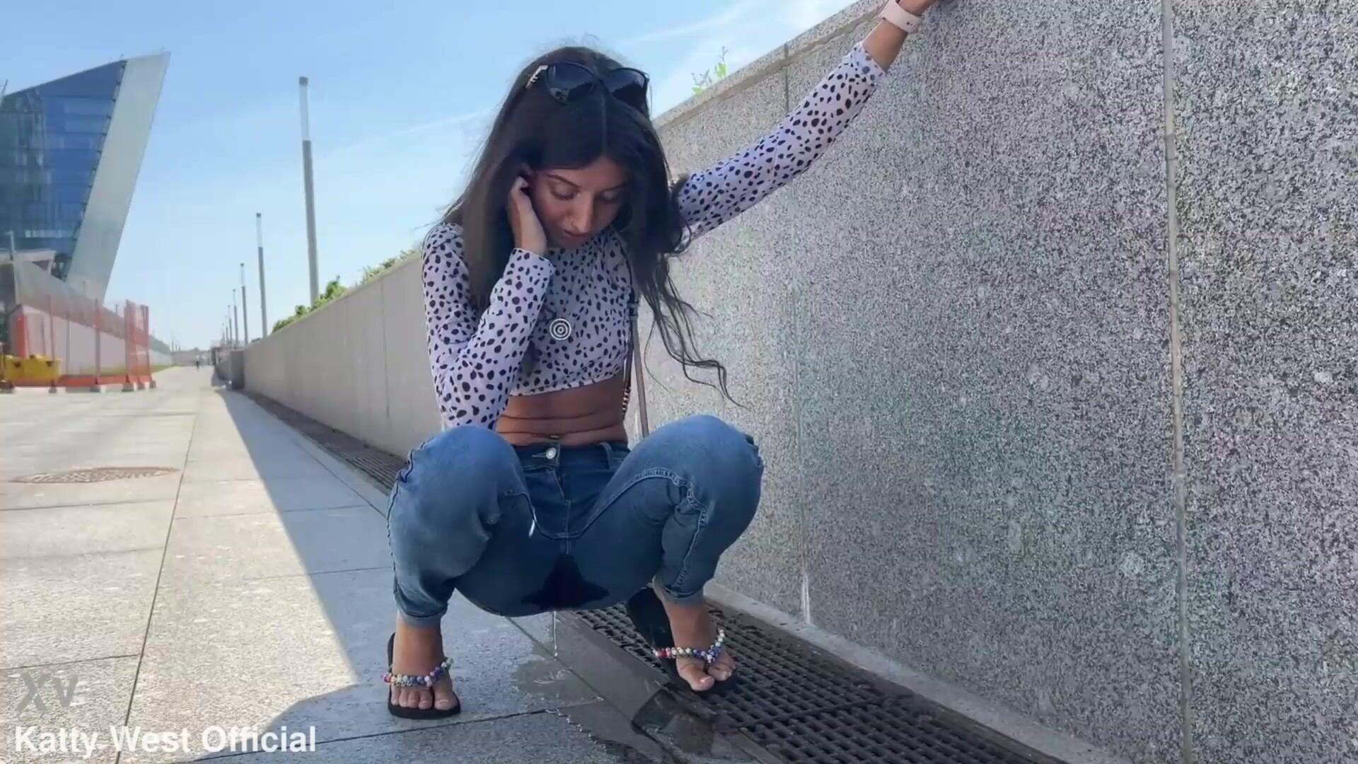 Katty West - Public Pee Wetting Jeans on Street - XVideosRed - public - piss - hardcore - pov - milf - big dick - big tits - brunette