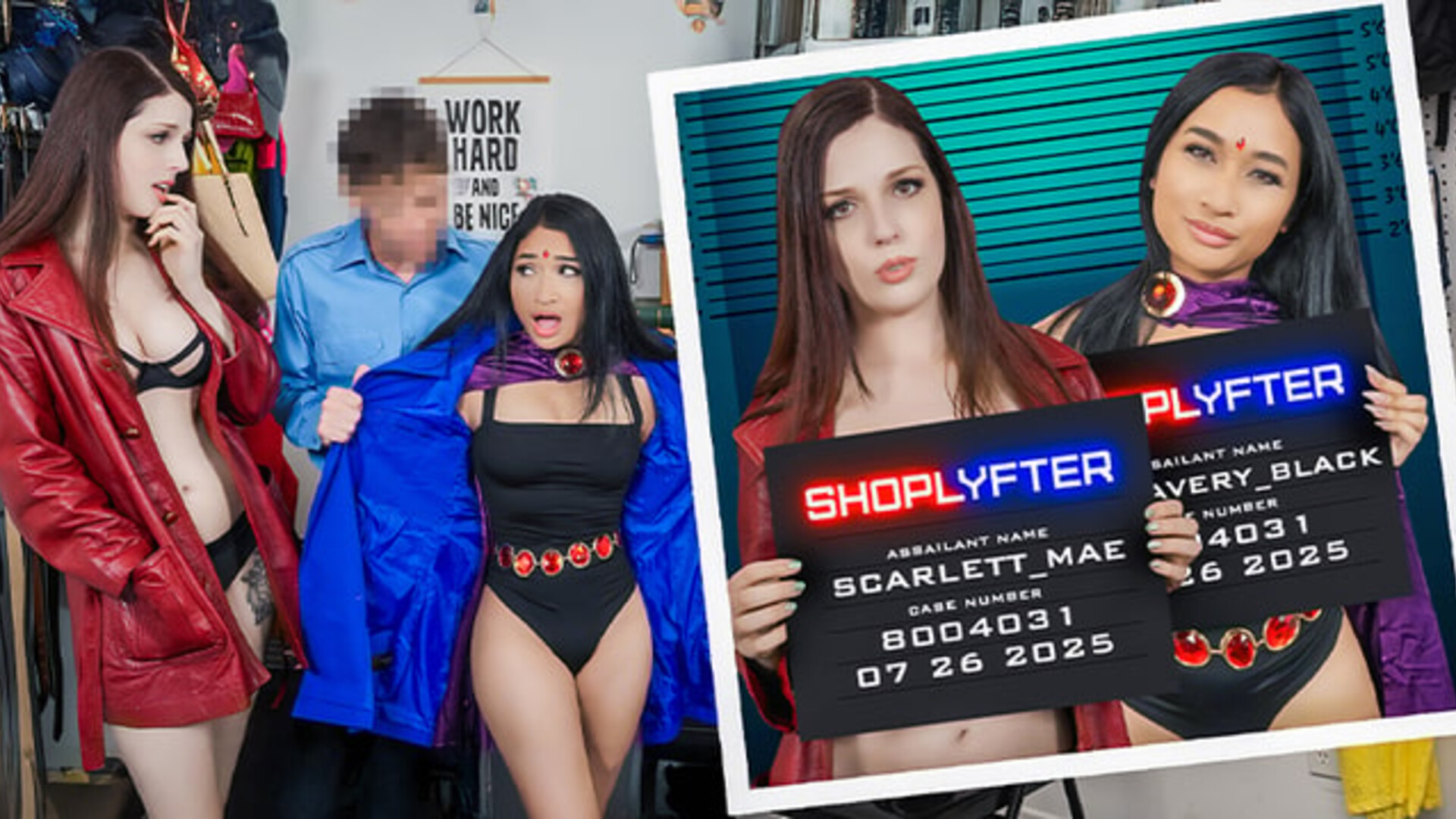 Scarlett Mae, Avery Black - Case No. 8004031 - Bratty Teens Fuck Around and Find Out - Shoplyfter - Shoplyfter - black - teen - natural tits - small tits - asian - blowjob - brunette - cosplay - pussy