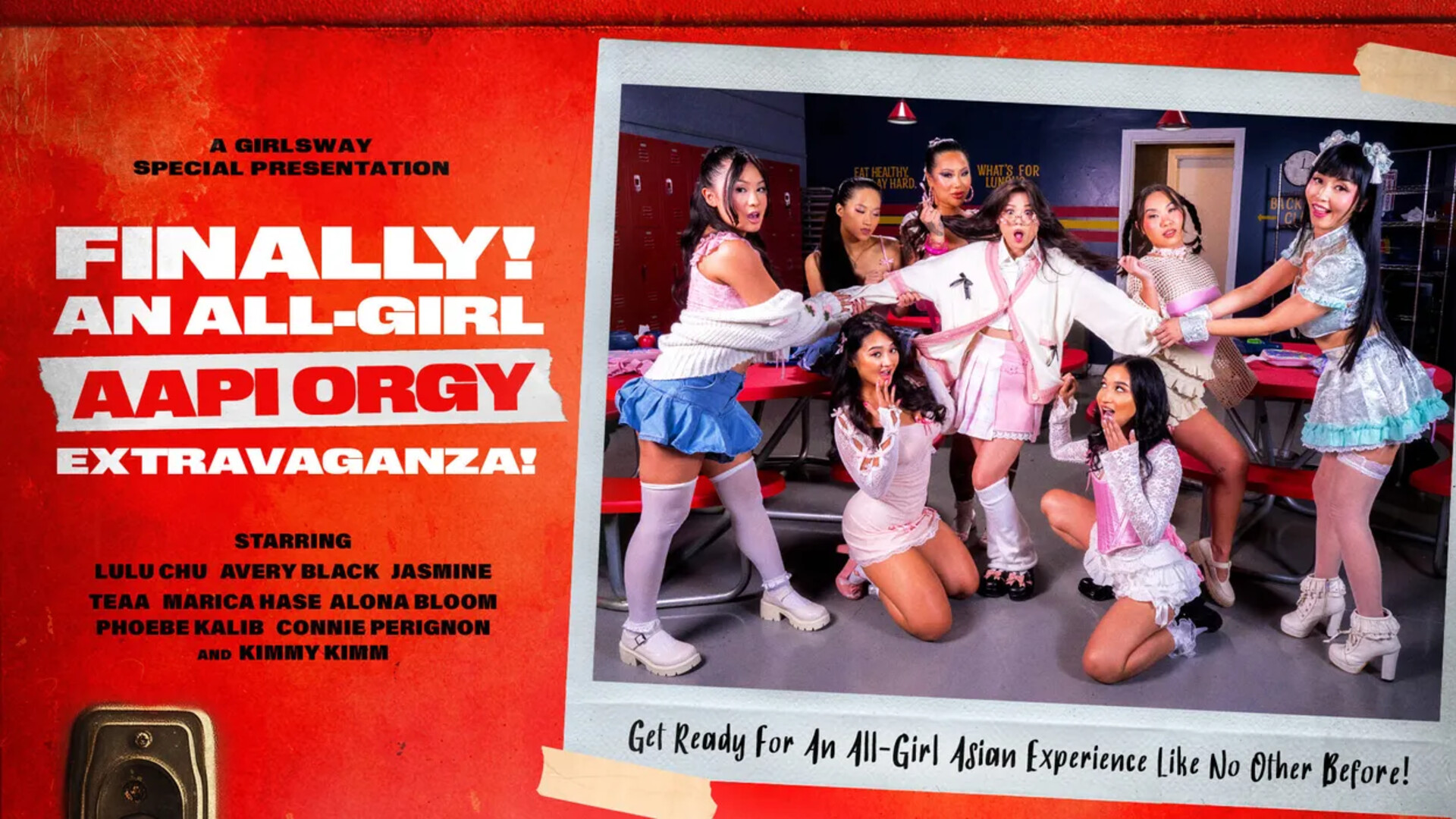 Finally! ... An All-Girl Asian Orgy Extravaganza - GirlsWay - GirlsWay - black - asian - orgy - teacher - tease - squirting - fisting - brunette - small tits