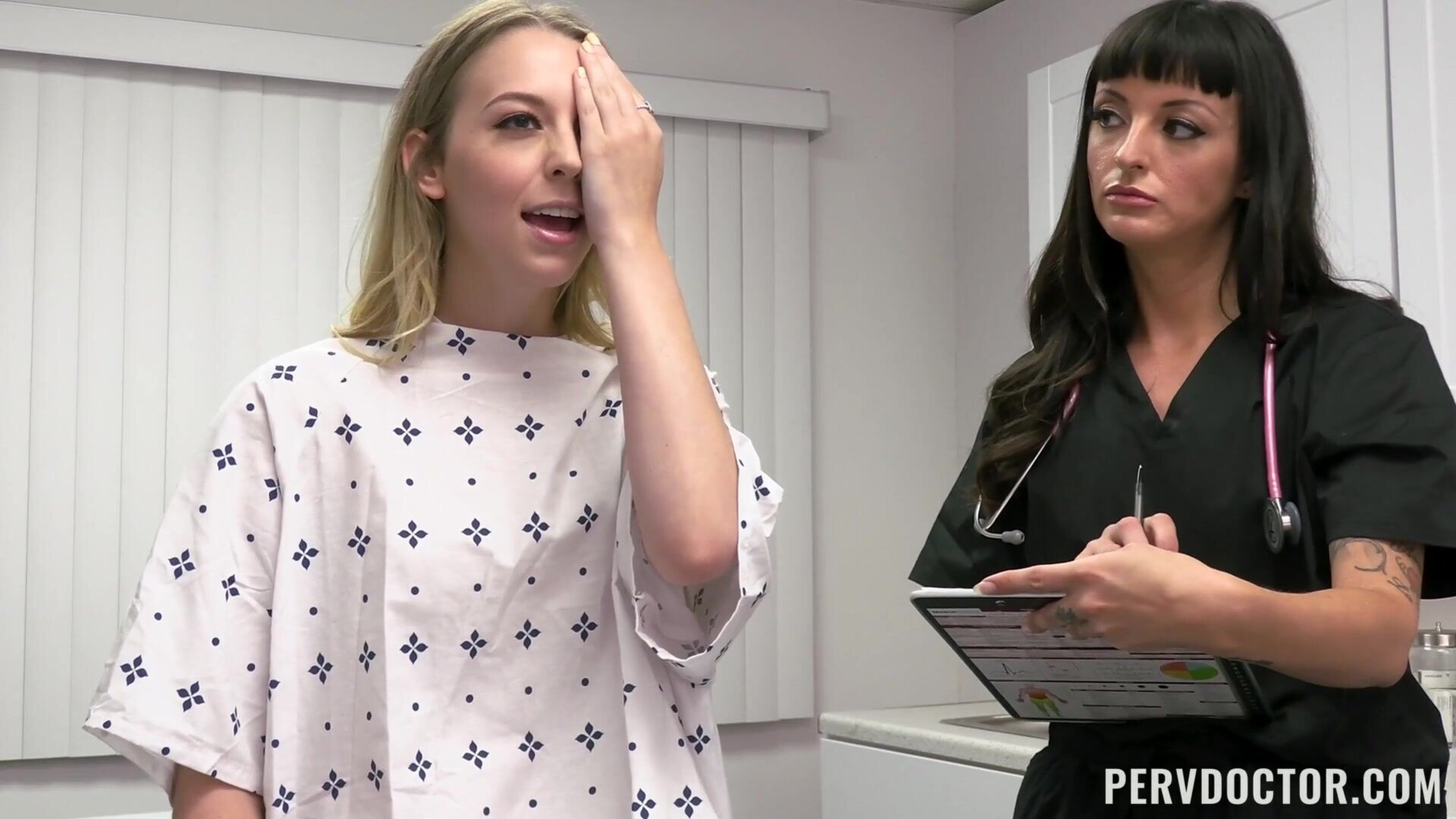 Lily Larimar and Charlie Valentine - Successful Insemination - PervDoctor - PervDoctor - blowjob - big dick - hardcore - threesome - tits - creampie - pussy - tattoo - lesbian