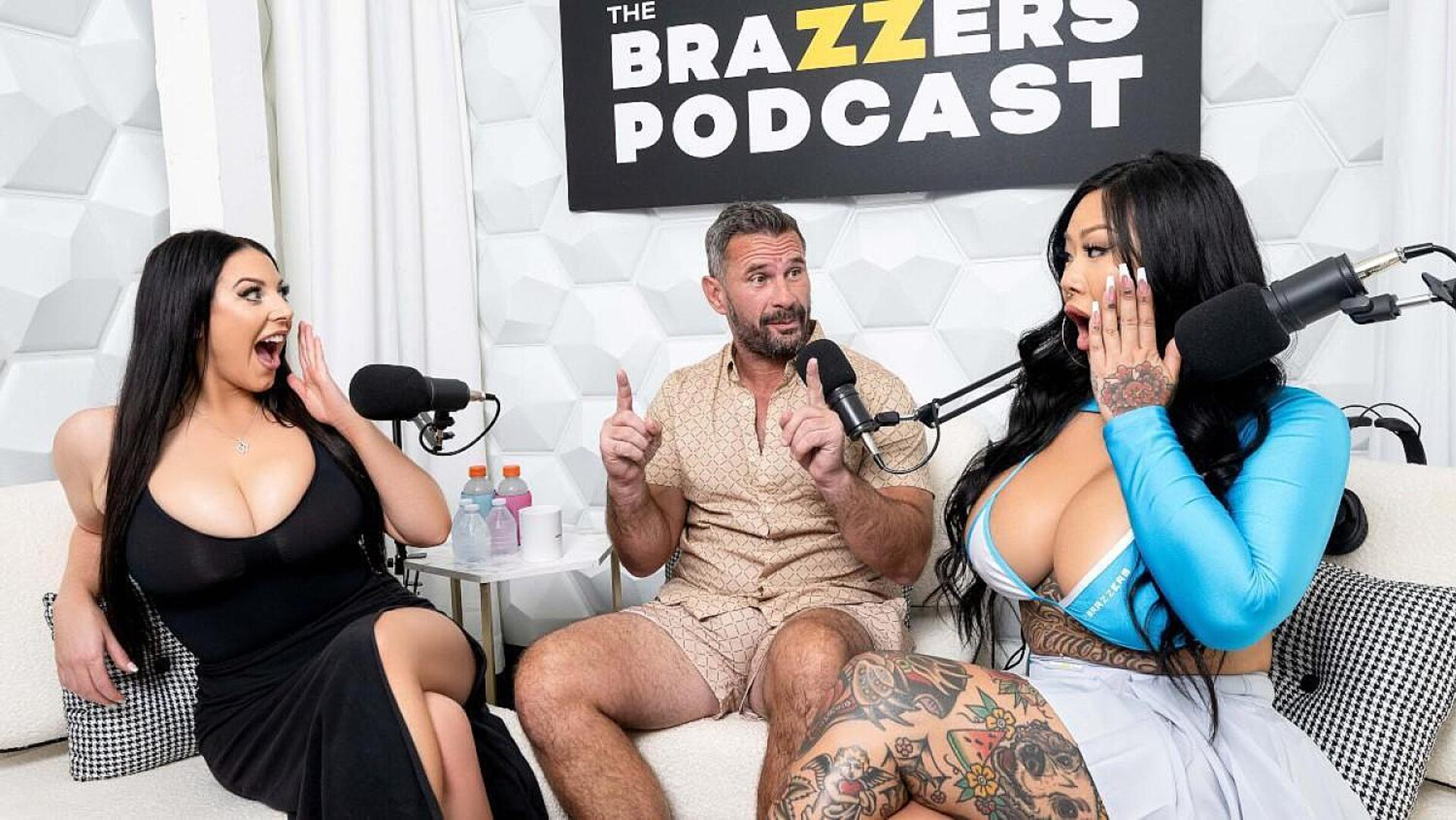 Angela White And Connie Perignon - The Brazzers Podcast Episode 1 - BrazzersExxtra - BrazzersExxtra - big tits - big ass - big dick - asian - blowjob - brunette - deepthroat - facial - pussy