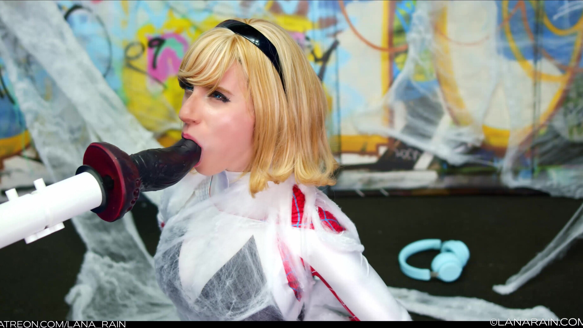 Lana Rain - Spider Gwen VS Venom - ManyVids - cosplay - big tits - teen - fake tits - pov - dirty talk