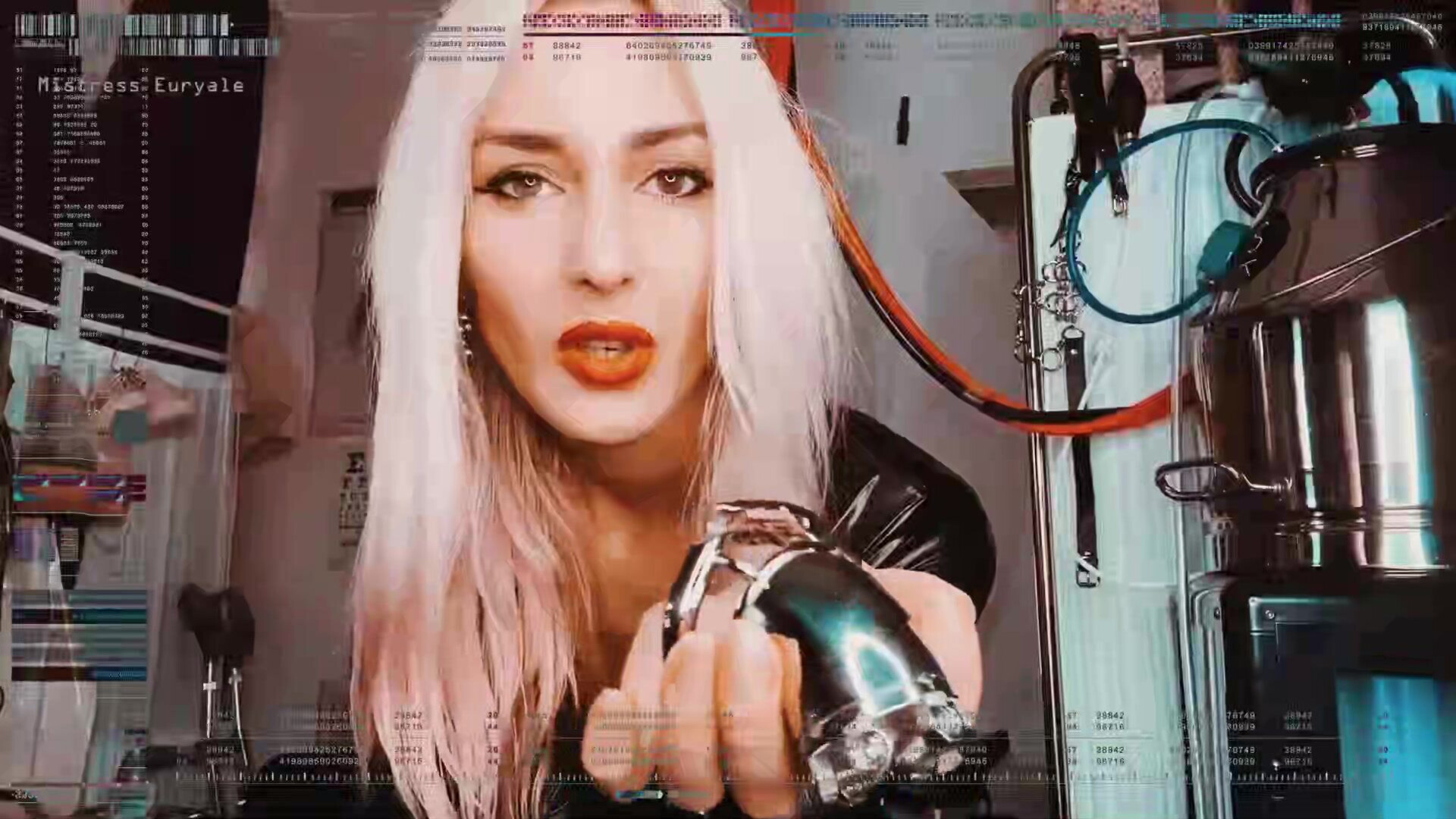 Mistress Euryale - Mindfuck Machine- milked and caged - ManyVids - femdom - fetish - dirty talk - blonde - gooning - latex