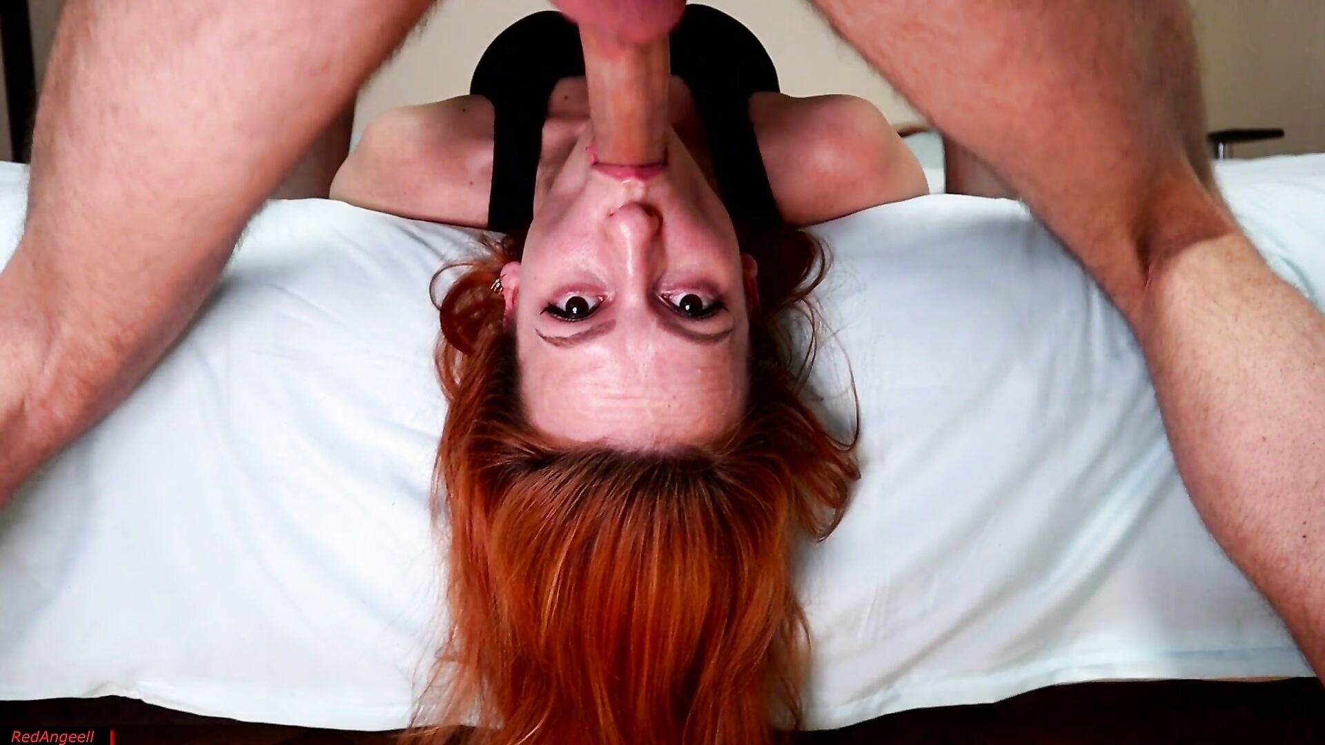 RedAngeell - Fuck In The Throat Cum On The Face - ManyVids - redhead - big tits - big dick - blowjob - milf