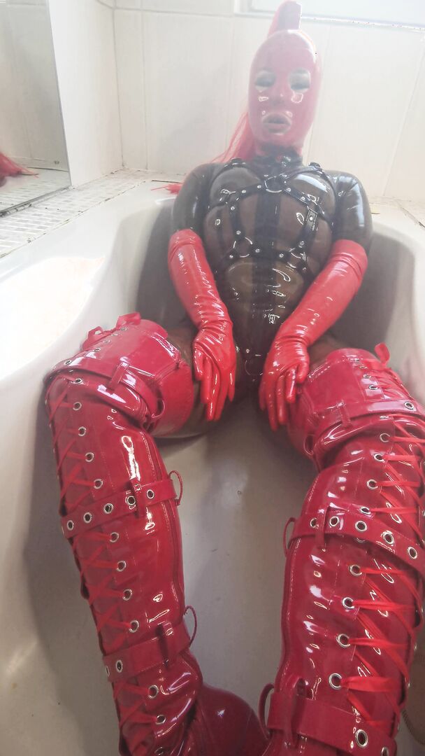 SabienDeMonia - Heavy Rubber Fantasy - ManyVids - redhead - pov - big dick - big tits - big ass - fake tits - tattoo