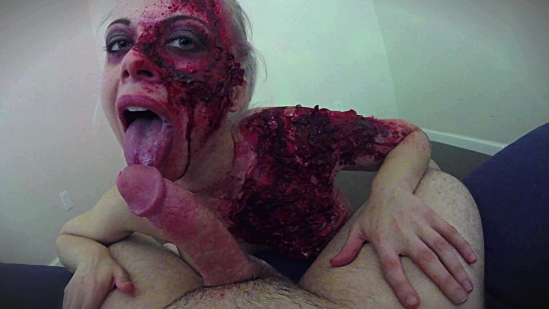 MsNadiaWhite - Messy Zombie Cosplay BJ - ManyVids - cosplay - milf - brunette - big tits - pov - dirty talk