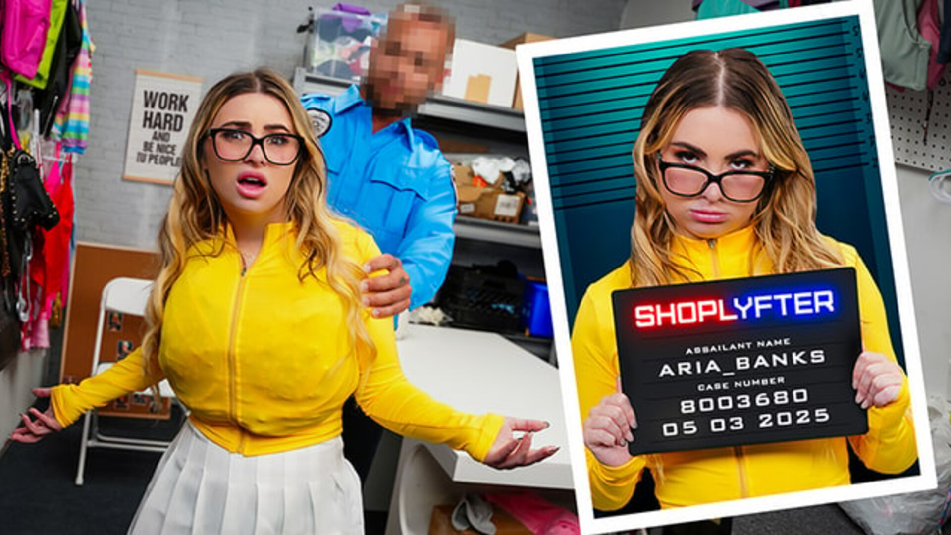 Aria Banks - Case No. 8003680 - Bra Stuffing Brat - Shoplyfter - Shoplyfter - natural tits - small tits - office - tits - pussy - blonde - blowjob - deepthroat - tease