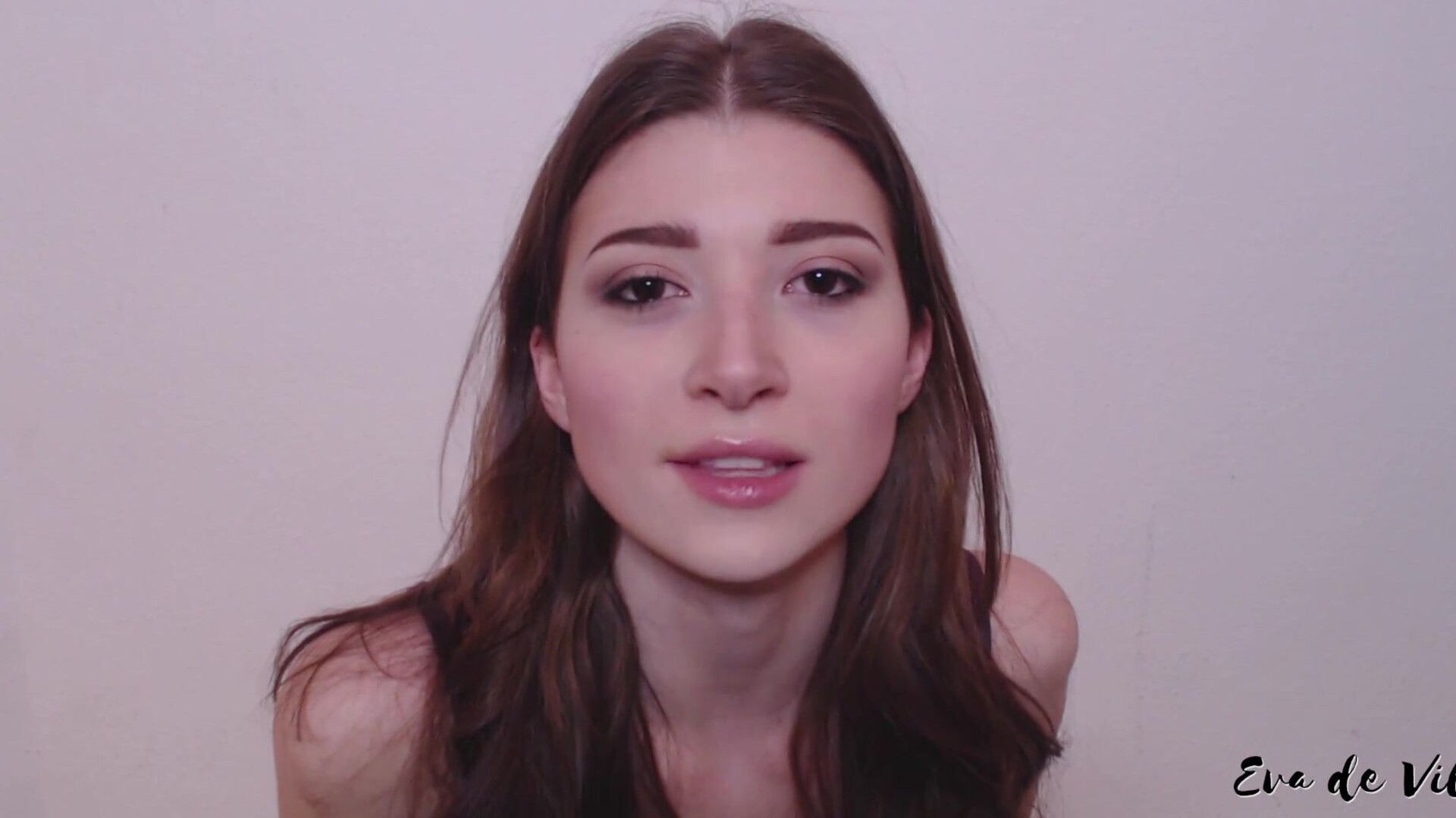 Eva de Vil - Glossy Lip Worship JOI - ManyVids - jerk off instruction - fetish - dirty talk - brunette - femdom - small tits - natural tits - hardcore - pov