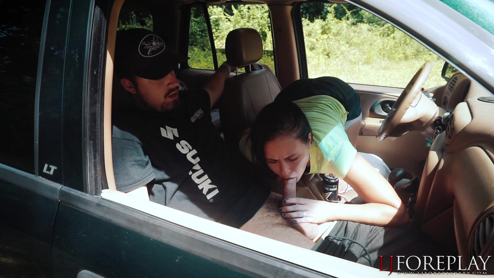 LJFOREPLAY - Swallowing Cum In The Car - ManyVids - blowjob - pov - big dick - deepthroat