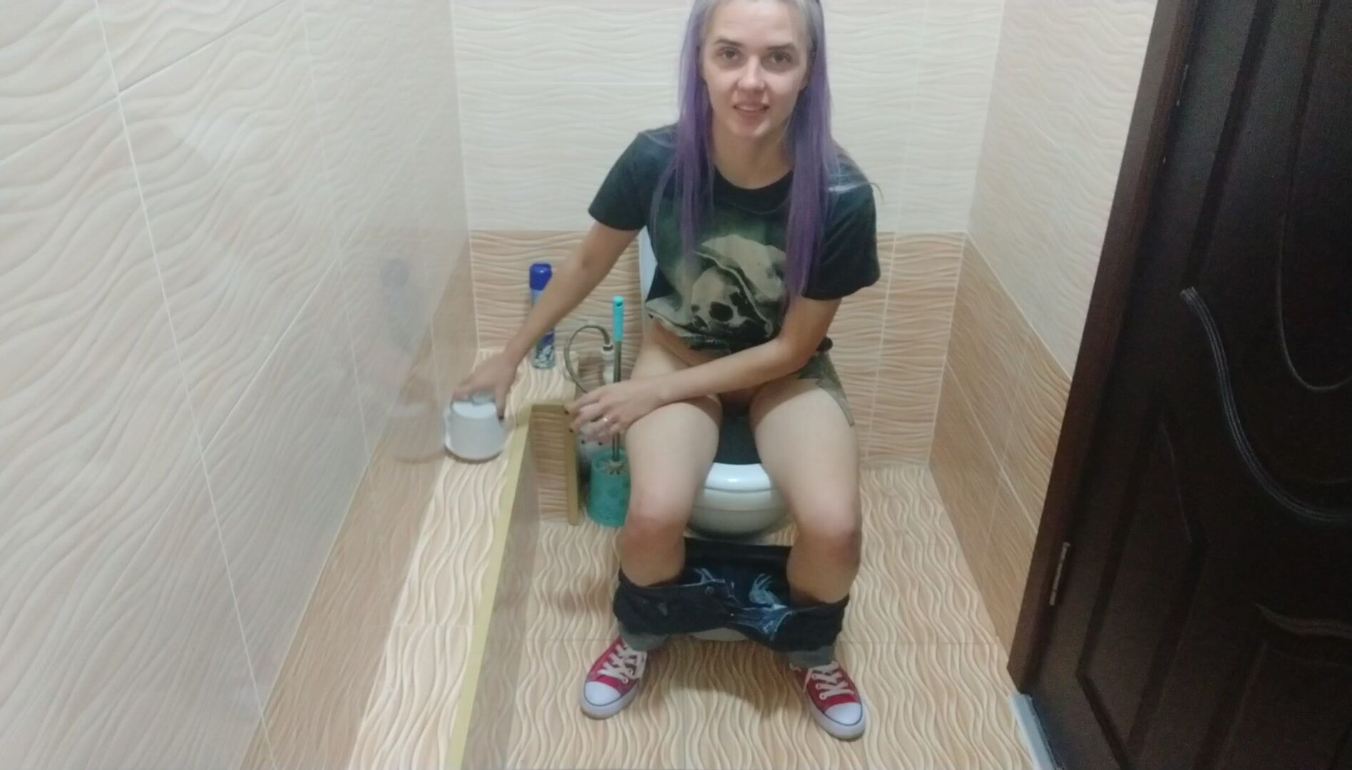 Lil cosplay slut - Pee Public Toilet - ManyVids - cosplay - piss - public - teen - small tits - pov - dirty talk - masturbation - natural tits