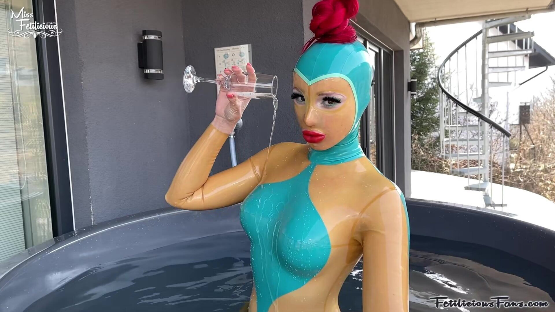 Miss Fetilicious - Hot Tub Fun - ManyVids - fetish - hardcore - milf - big tits - latex - pov - femdom - high heels - virtualsex