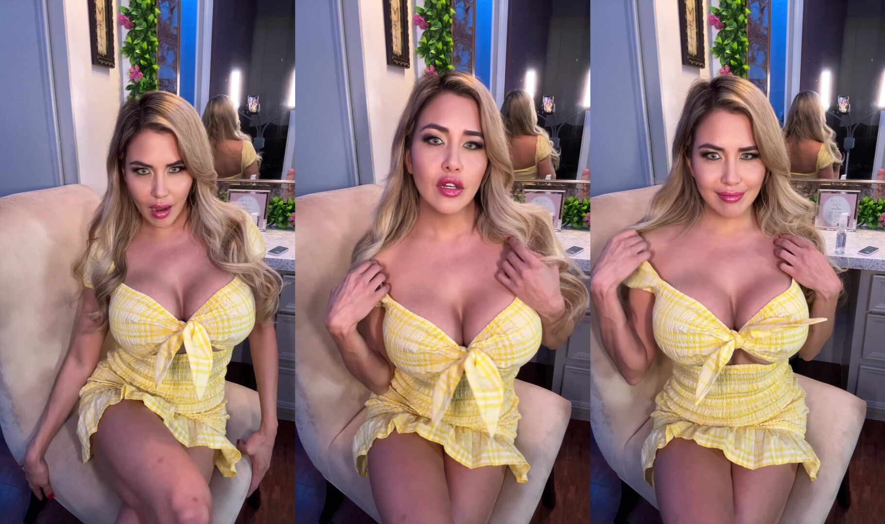caitlinbellxxx - Summer Dress JOI - ManyVids - jerk off instruction - milf - blonde - blowjob - big dick - big tits - pov - fake tits