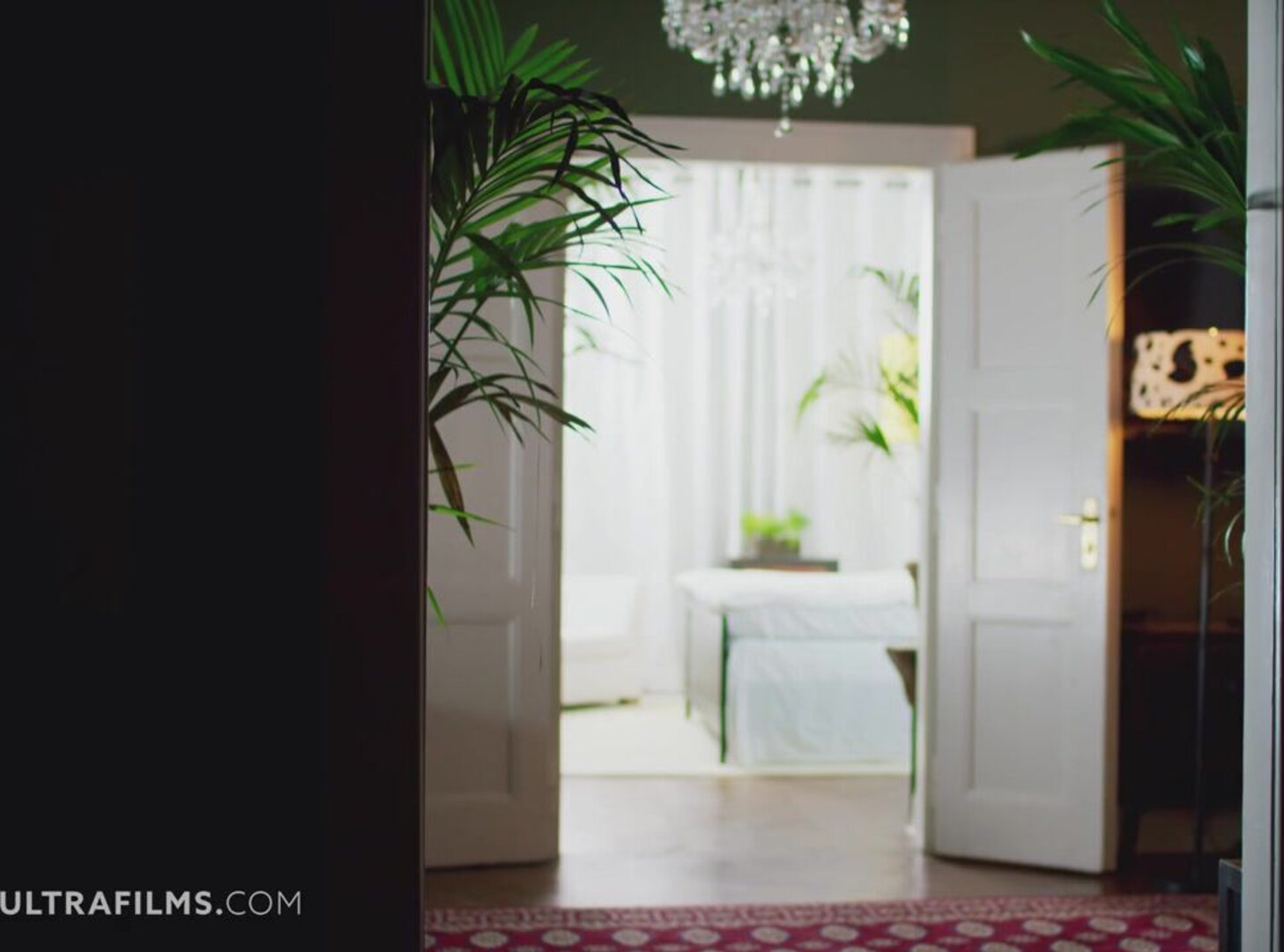 Bella Claire UltraFilms Black Lingere Dimlit Door Way - babe
