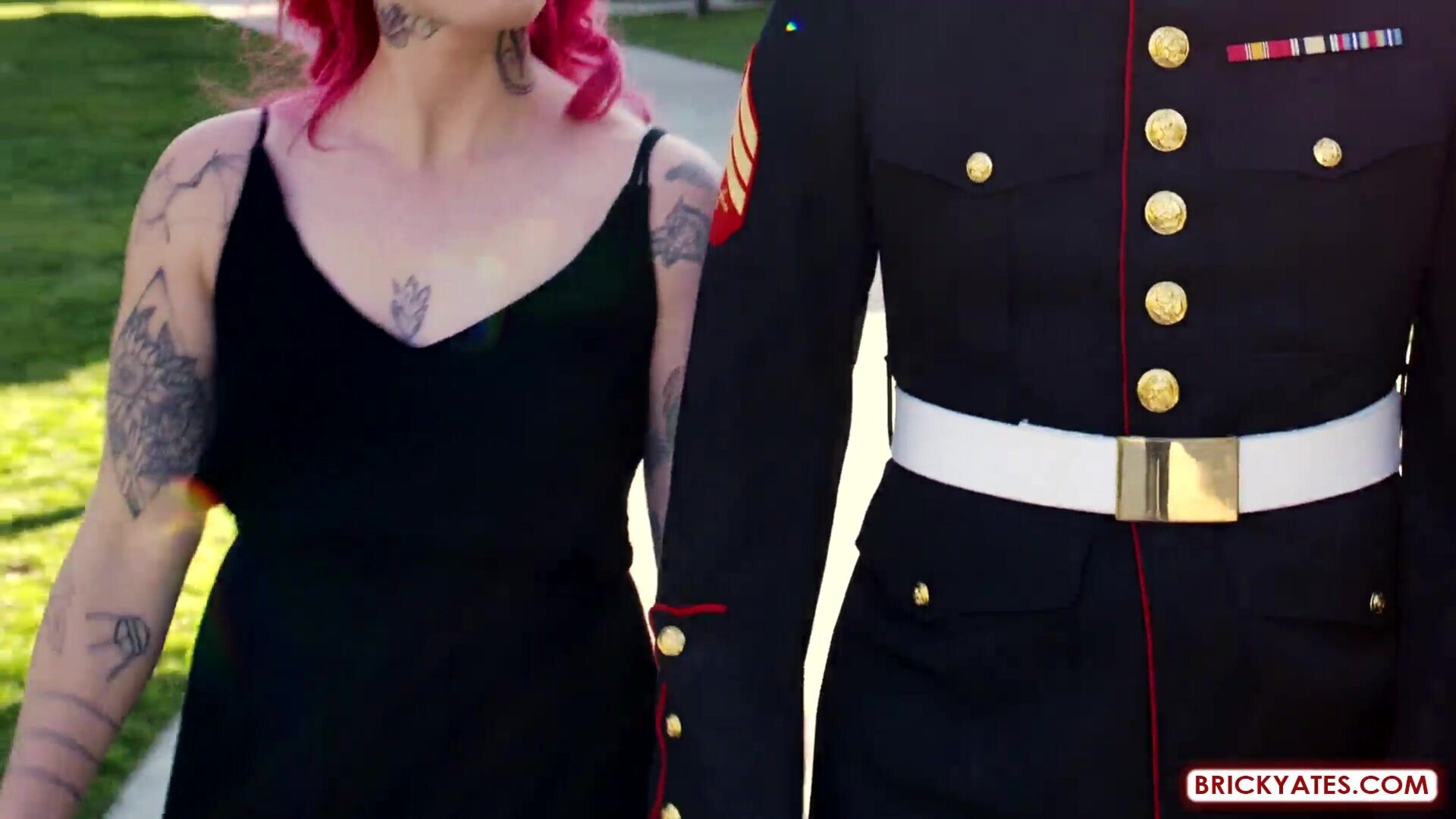 Bethany Anne & Davina Leos A dance before the Marine Corps Ball - lesbian - babe - big ass