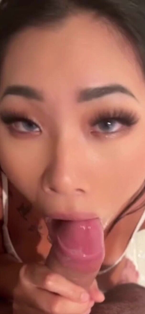 Curvy Asian Sucking American Dick - asian - amateur - bigass - bigdick - interracial - pov - blowjob - deepthroat
