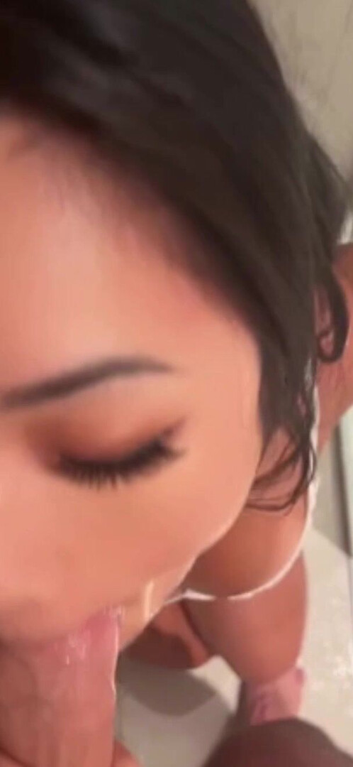 Curvy Asian Sucking American Dick - asian - amateur - bigass - bigdick - interracial - pov - blowjob - deepthroat