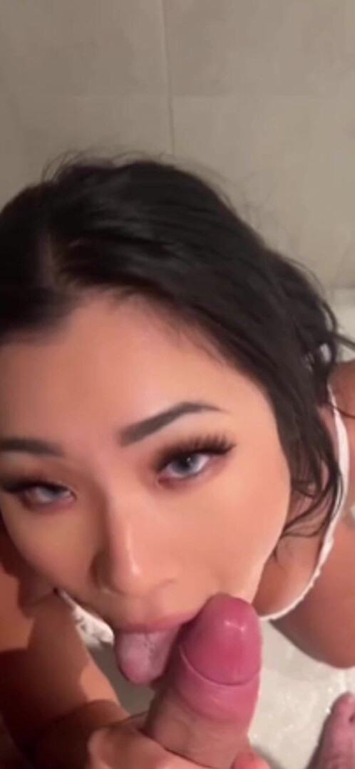 Curvy Asian Sucking American Dick - asian - amateur - bigass - bigdick - interracial - pov - blowjob - deepthroat