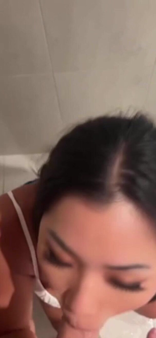 Curvy Asian Sucking American Dick - asian - amateur - bigass - bigdick - interracial - pov - blowjob - deepthroat