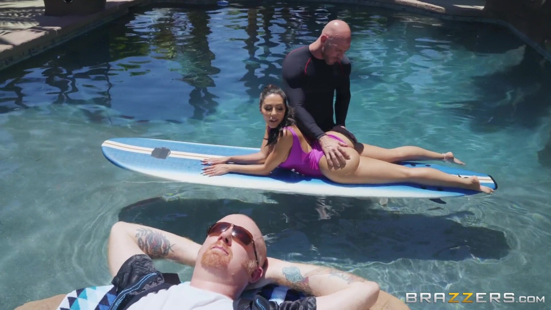 Riding The Wife - muscular - man - american - shaved - big - dick - ass - bubble - butt - piercing