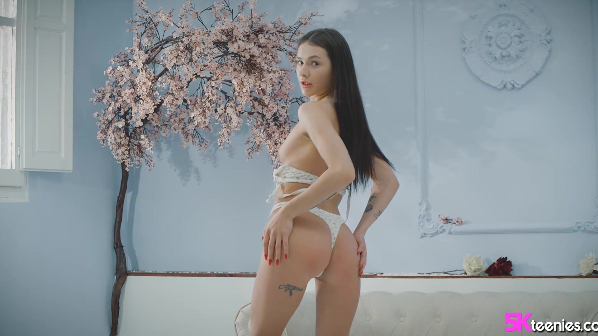 Sexy euro babe fingerbanged while licked - euro - oral - finger - big cock - facefuck - shaved - deepthroat - striptease - teen - petite